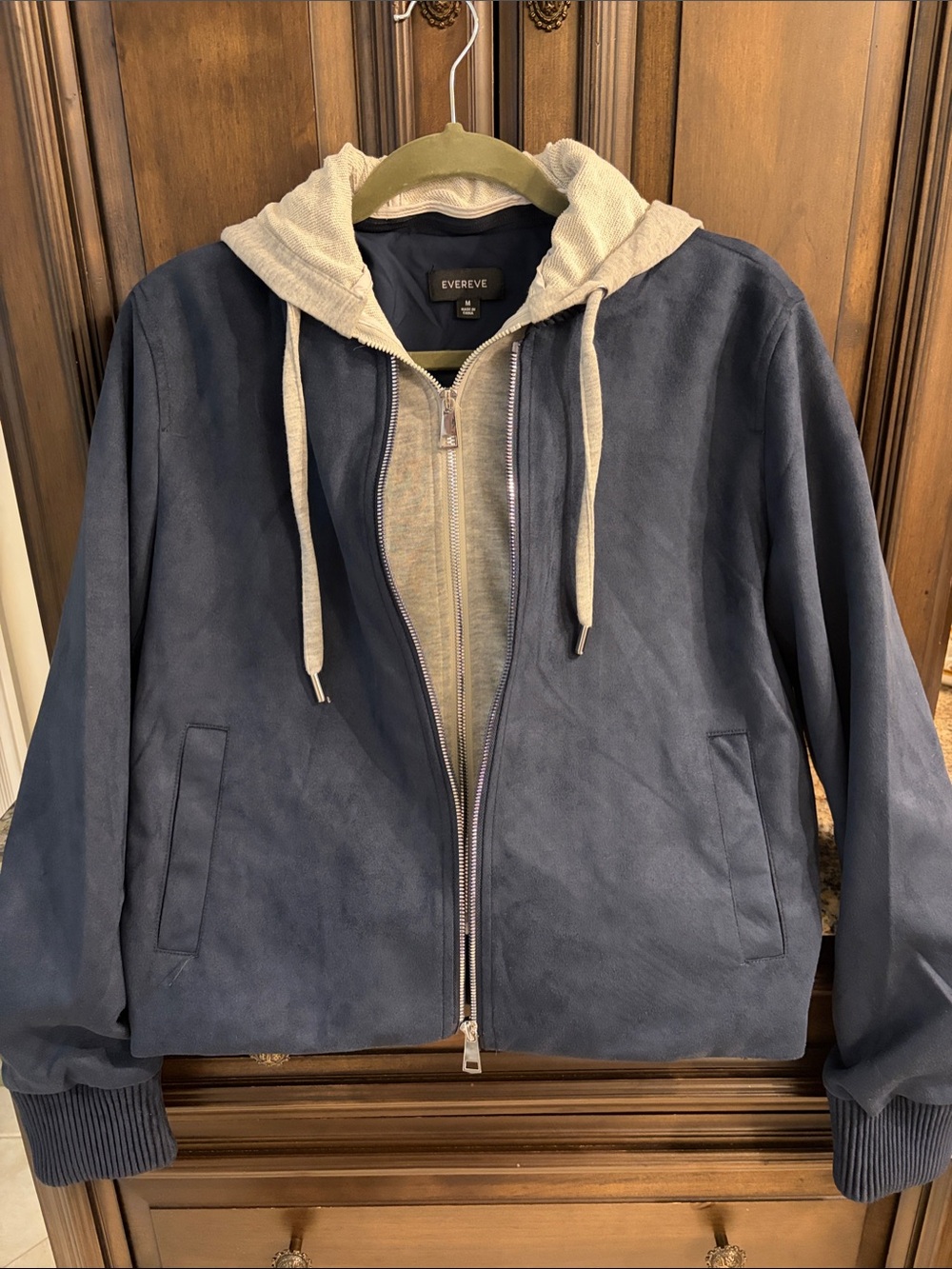 EVEREVE BLAKE FAUX SUEDE TWOFER JKT BOMBER M